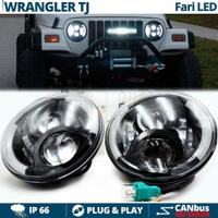 FARI LED 7'' Per JEEP WRANGLER TJ 6500K Angel Eyes