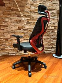 Sedia gaming ergonomica in rete – pari al nuovo