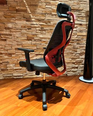 Sedia gaming ergonomica in rete – pari al nuovo