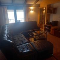 Divano in pelle e radica sfoderabile