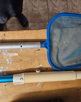rete e aspirarifiuti elettrico per piscina