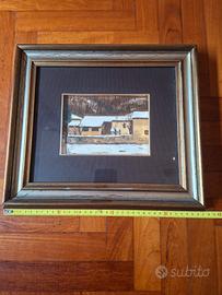 Quadro paesaggio nevicata