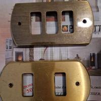 placche in ottone per interruttori-prese corrente