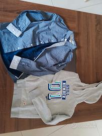 lotto camicia e felpa anni 11 12