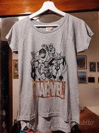 T shirt Marvel supereroi donna Ironman Hulk