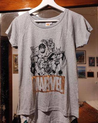 T shirt Marvel supereroi donna Ironman Hulk