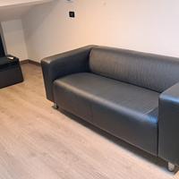 Ikea Klippan Similpelle Nero 2 posti