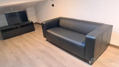 Ikea Klippan Similpelle Nero 2 posti