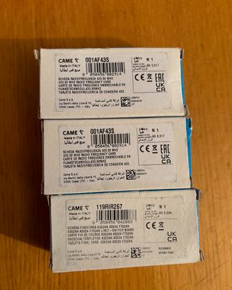 Scheda ricevente + scheda finecorsa