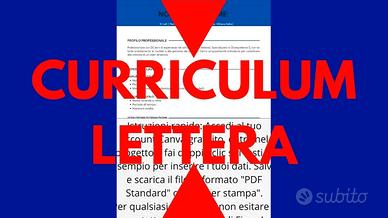 Curriculum Vitae con lettera di presentazione
