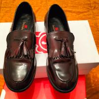  scarpe mocassino donna rosso bordeaux 