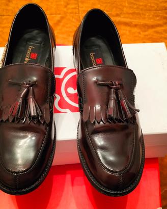  scarpe mocassino donna rosso bordeaux 