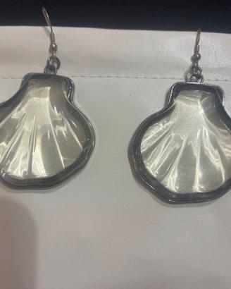 Orecchini vintage a forma di conchiglia