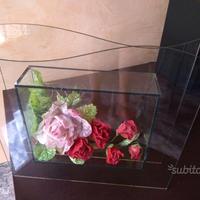 Soprammobile vetro e fiori