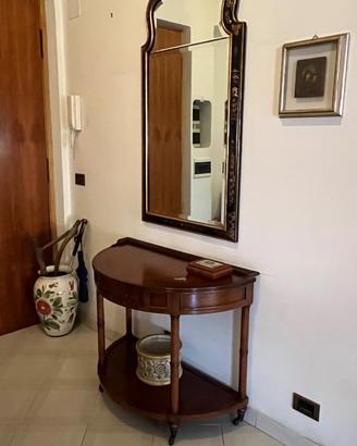 Consolle con specchiera in legno