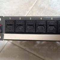 Patch panel U/UTP Cat6 24 porte RJ45 rack 19" 1U