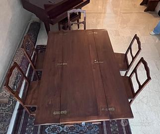 TAVOLO (ALLARGABILE) + 6 SEDIE