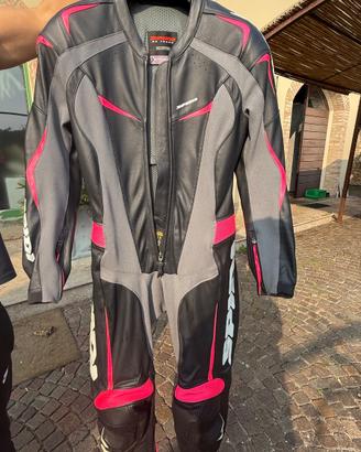 Tuta Moto In Pelle Donna Intera Spidi WIND PRO Lad