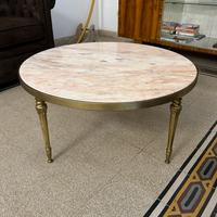 Tavolino salotto marmo e ottone