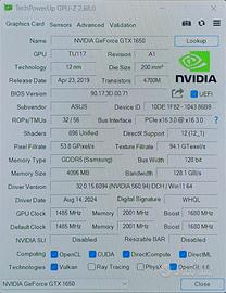 ASUS GTX 1650 4GB Perfetta – Pulita e testata,