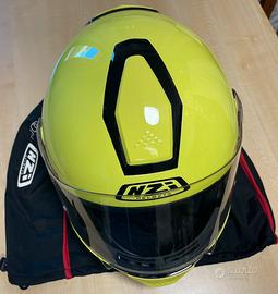 Casco moto modulareNZI Combi giallo fluoXL + sacca