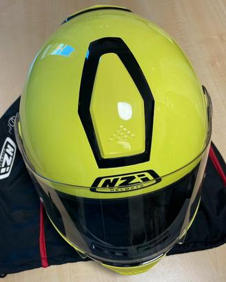 Casco moto modulareNZI Combi giallo fluoXL + sacca