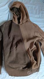 Felpa bicolore grigia e nera US London TG M