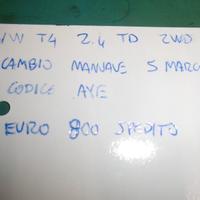 Cambio manuale 5m volskswagen t4 2.4 tdi