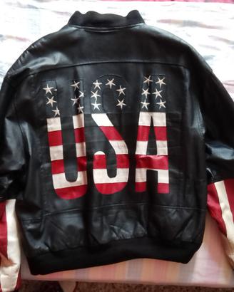Giacca Bomber Vintage in Pelle USA - Taglia XL