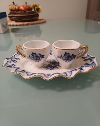 Set 2 tazzine + piattino firmato Marta Marzotto