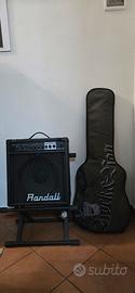 Chitara elettrica con custodia e amplifica