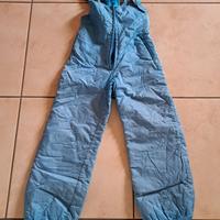 Tuta da neve salopette blu unisex 10 anni