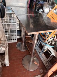 tavoli alti acciaio inox 