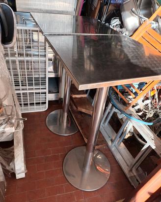 tavoli alti acciaio inox 