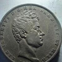 5 LIRE CARLO ALBERTO 1844-1836-1847 N°3 MONETE AG.