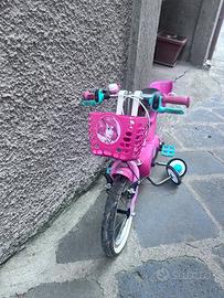 Bici Bambina misura 14 con rotelle