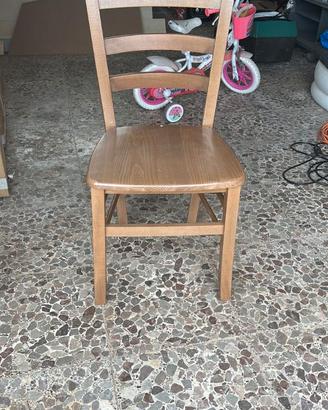6 Sedie in legno massello Noce Chiaro NUOVE