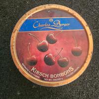 Scatola vintage di Kirsch Bonbons Charles Berger 