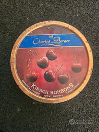 Scatola vintage di Kirsch Bonbons Charles Berger 
