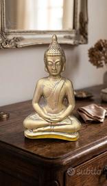 Statua Buddha in Meditazione Dorata -Altezza 29 cm