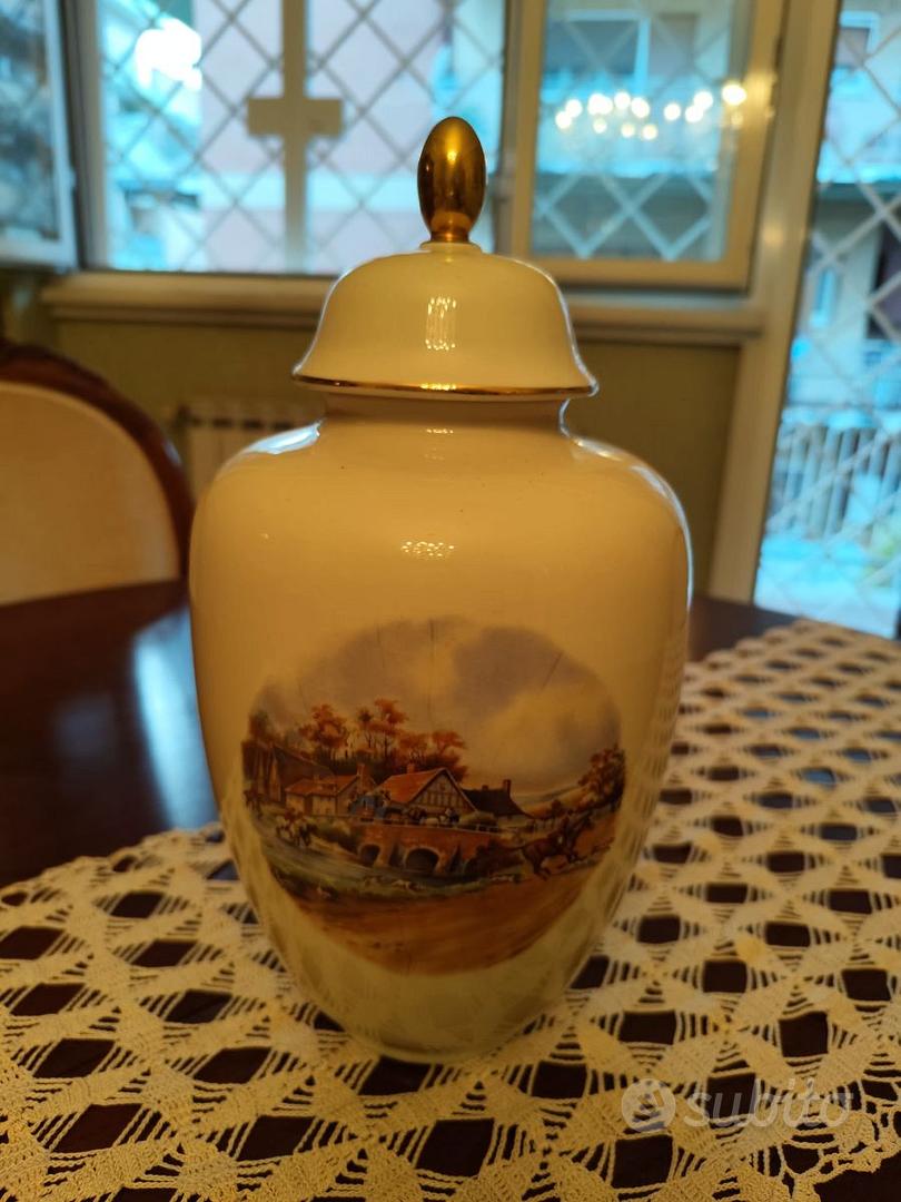 Mini vaso con coperchio in ceramica fatto a mano, barattolo in
