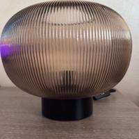 Lampada vetro fumè bronzo