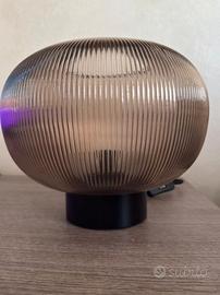 Lampada vetro fumè bronzo