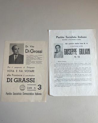 Coppia di volantini vintage, socialismo T