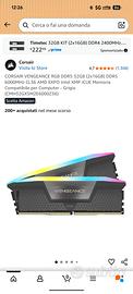 RAM Corsair Vengeance gddr5 32gb 