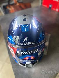 Casco shark skwal i3 raid tg S + visiera iride blu