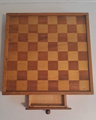 Gioco Dama / Scacchi in legno anni ‘60