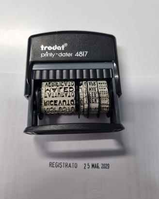 timbro trodat 4817  12 parole datato fino al 2029