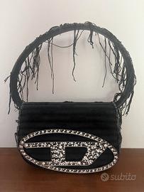 1DR-Iconica Borsa A Spalla In Tela E Pelle