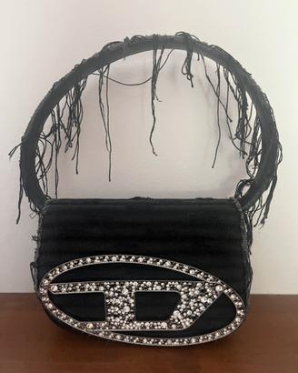 1DR-Iconica Borsa A Spalla In Tela E Pelle